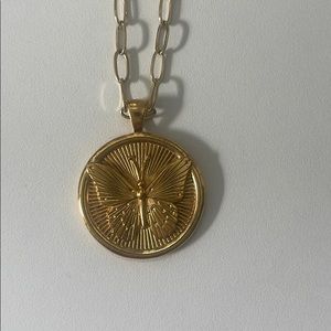 Jane Win FREE butterfly pendant coin and chain